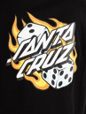 Santa Cruz Flaming Dice Dot Chest Tricko