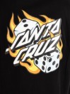 Santa Cruz Flaming Dice Dot Chest Camiseta