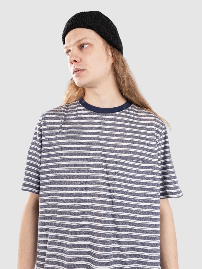 Anerkjendt Akkikki Cot/Linen Stripe T-Shirt