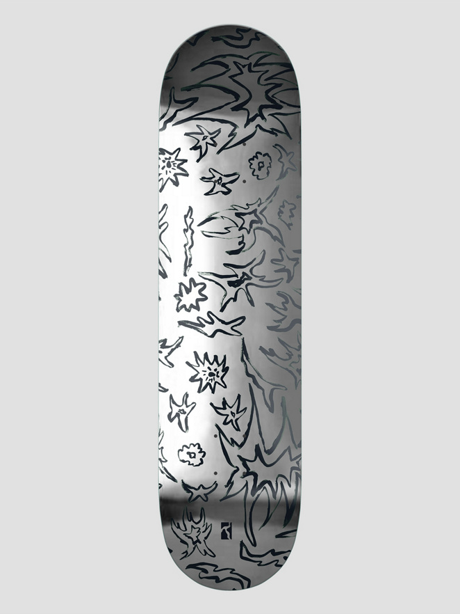 Poetic Collective Silver Tribal 8.125″ Skateboard deck