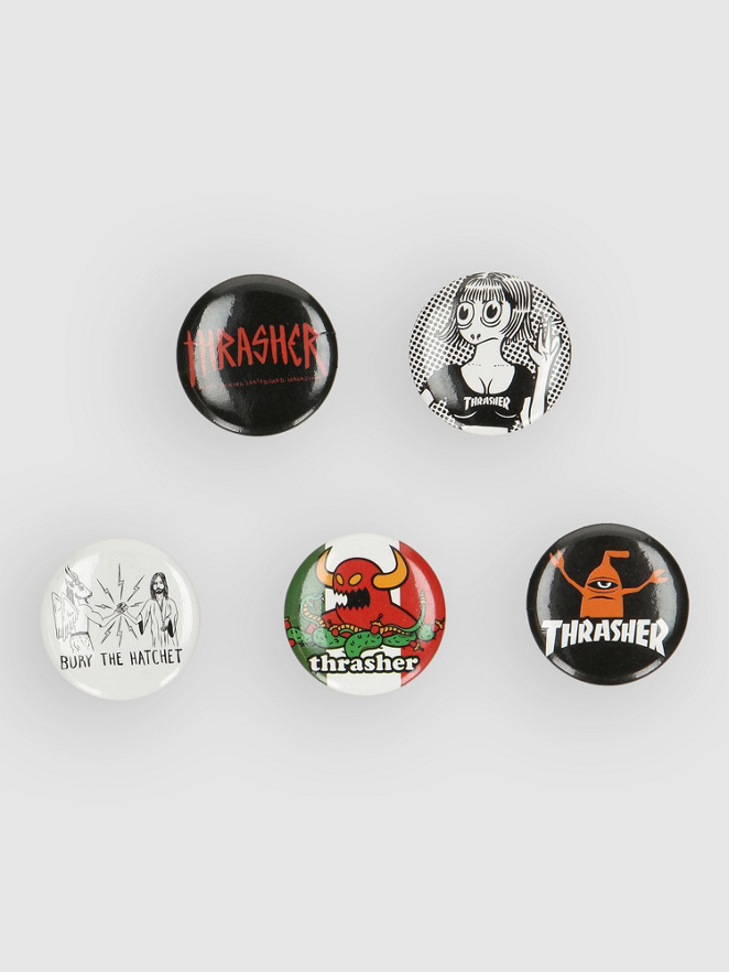Thrasher X Toy Machine 4″ 5-Pack Sticker