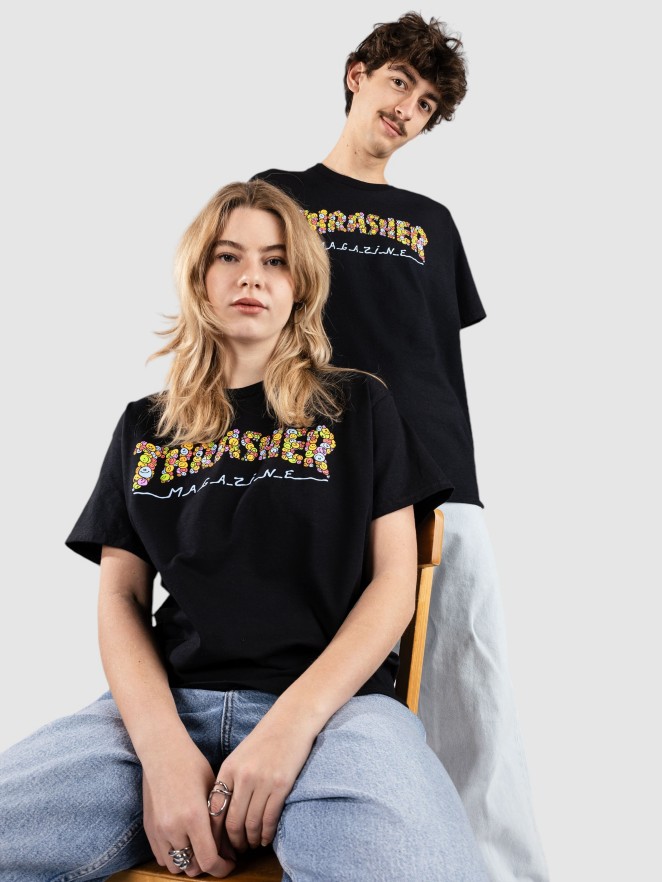 Thrasher X Toy Machine Smile By Spanky T-Shirt