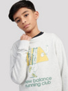 New Balance Running Club Cartoon Graphic Ft Crew Kids Sweat