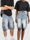 Urban Classics Relaxed Denim Cargo Shorts