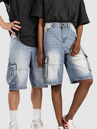 Urban Classics Relaxed Denim Cargo Shorts