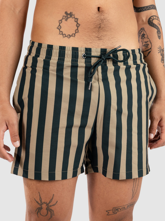 Urban Classics Striped Seersucker Swim Boardshorts