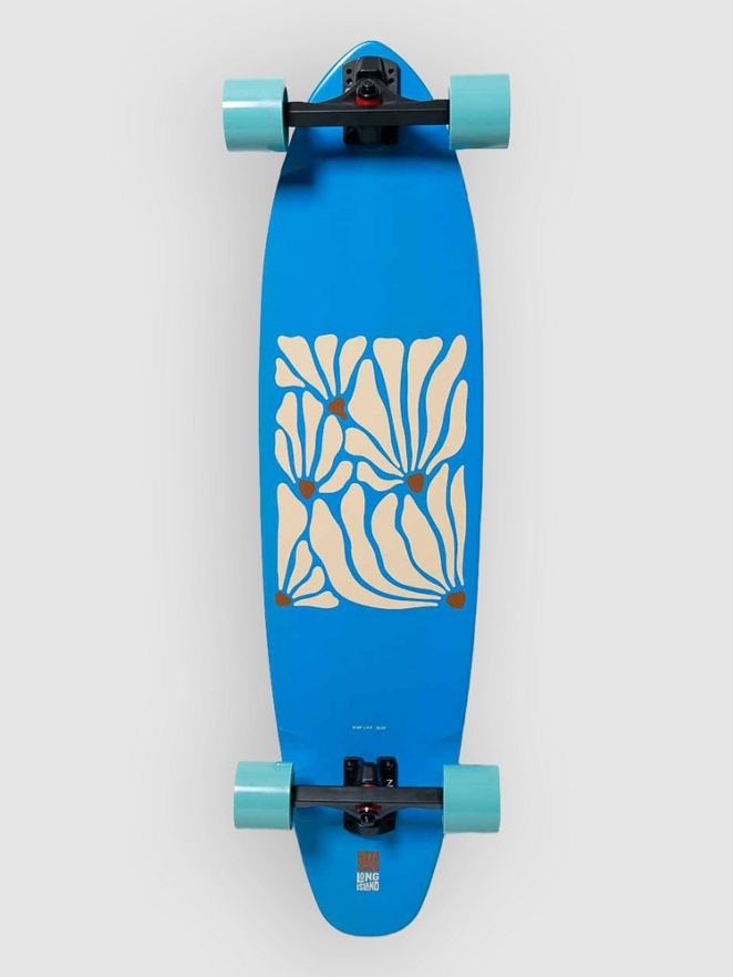 Long Island Longboards Flowers 37.85″X9.3″ Kicktail Longboard Completo