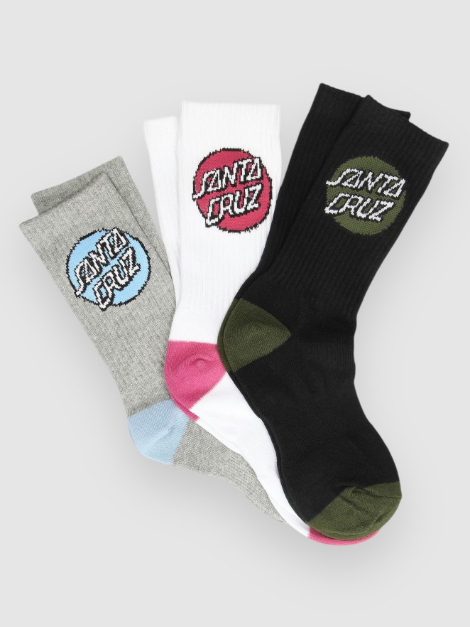 Santa Cruz Pop Dot 3 Pack Socks