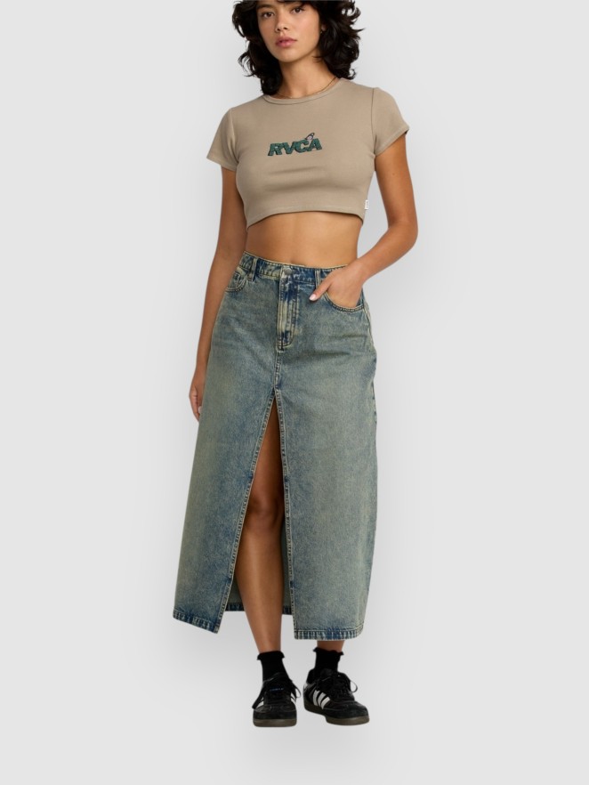 RVCA Midi Denim Skirt
