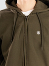 Element Icon Embroidery Hoddie com fecho
