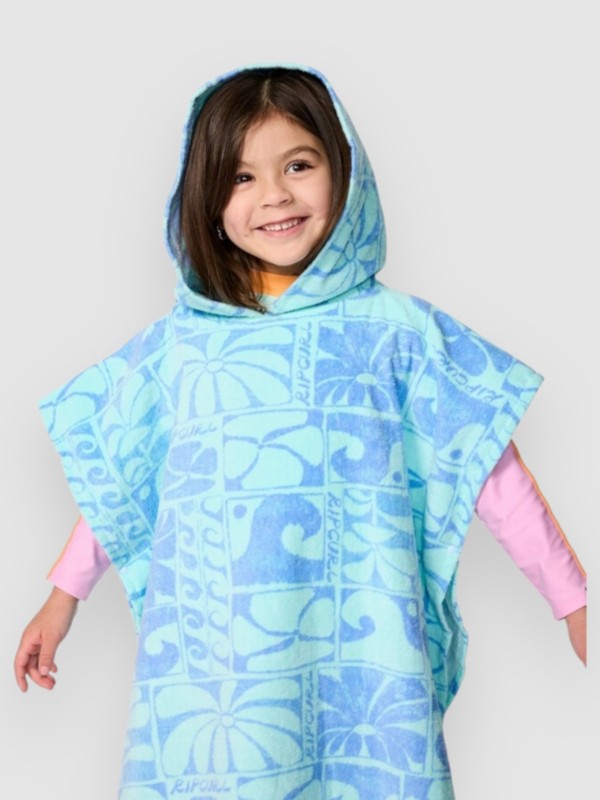 Rip Curl Mixed Snap Hooded Towel-Girl Surf Poncho blue