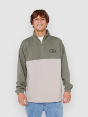 Rip Curl Heritage Oval 1/4 Zip Crew Fleece Pullover cactus green kaufen