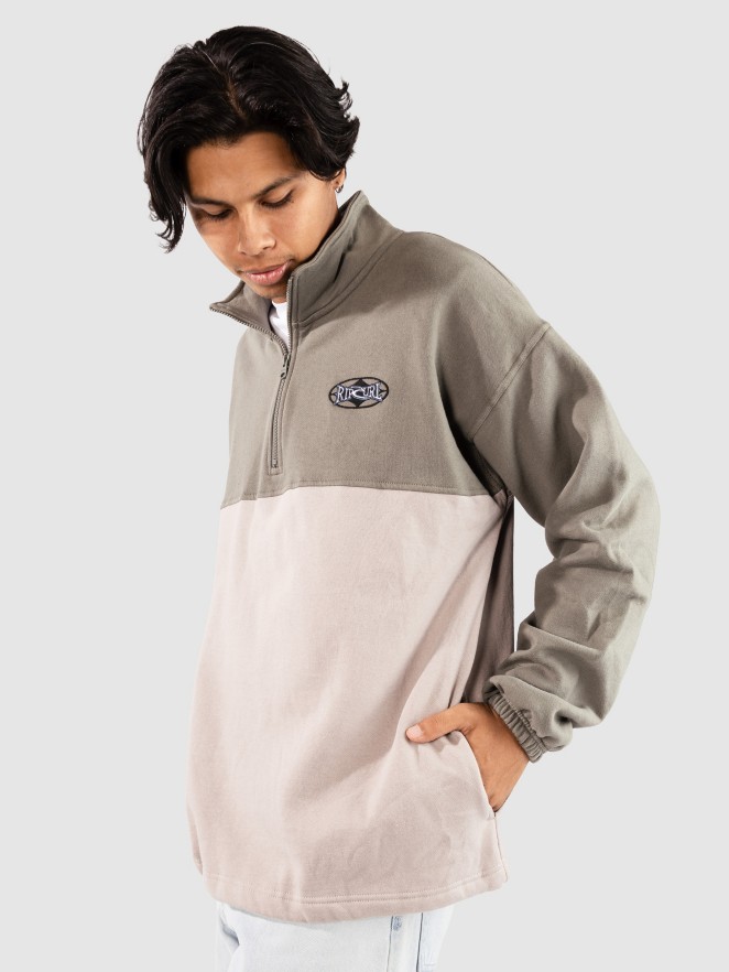 Rip Curl Heritage Oval 1/4 Zip Crew Fleece Pullover