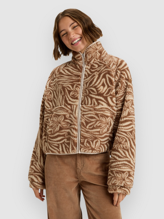 Roxy Blurry Cloud Print Fleece Jacket