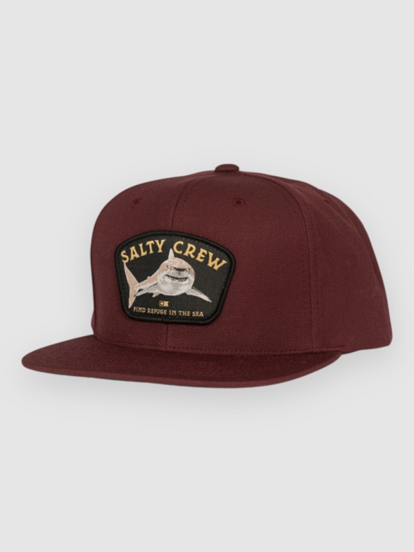 Salty Crew Lurking 6 Panel Cap burgundy