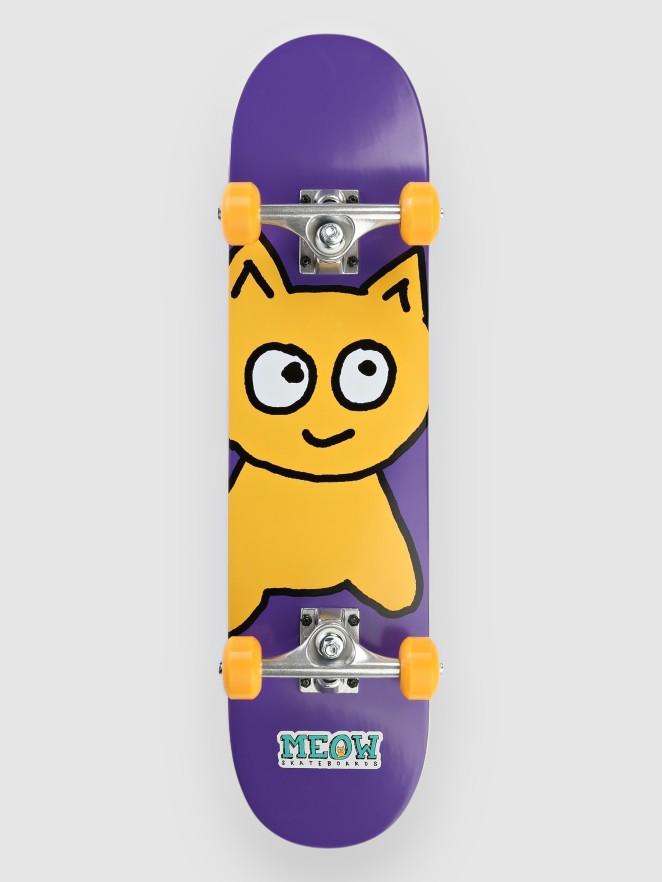 Meow Skateboards Big Cat Soft Top Purple 7'' Complete