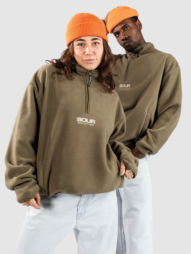 Sour Solution Half Zip Micro Fleece Half-Zip Fleece Trui