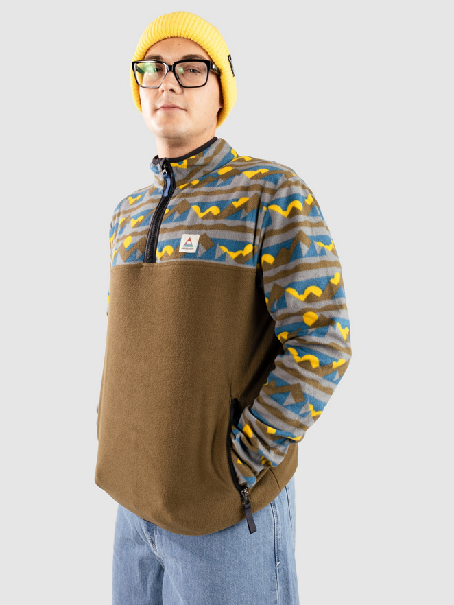 Passenger Set Off Recycled Polar 1/4 Zip Half-Zip Fleecový pulover