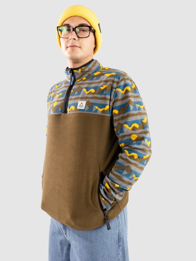 Passenger Set Off Recycled Polar 1/4 Zip Half-Zip Fleecový pulover