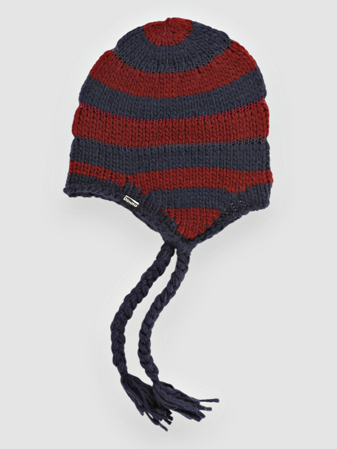 Dimito Crochet Stripe Ear Flap Beanie
