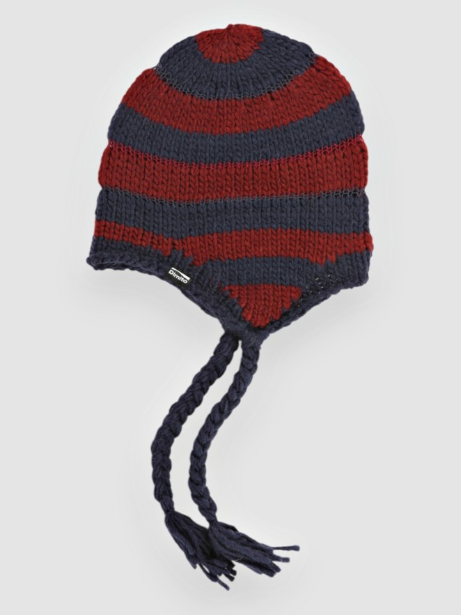 Dimito Crochet Stripe Ear Flap Beanie