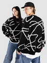 Poetic Collective Doodle Jacquard Knit Crewneck Pull