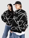 Poetic Collective Doodle Jacquard Knit Crewneck Pull