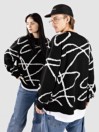 Poetic Collective Doodle Jacquard Knit Crewneck Strickpullover