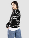 Poetic Collective Doodle Jacquard Knit Crewneck Pull