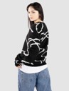 Poetic Collective Doodle Jacquard Knit Crewneck Pull