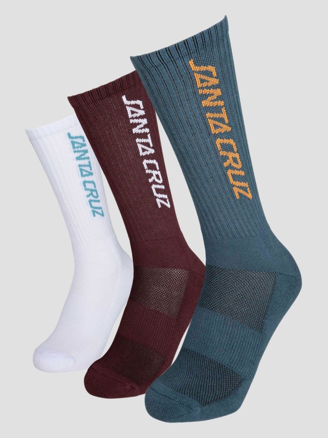 Santa Cruz Strip 3 Pack Socks