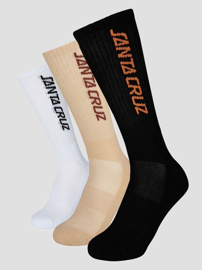Santa Cruz Strip Socks 3Pk Socks