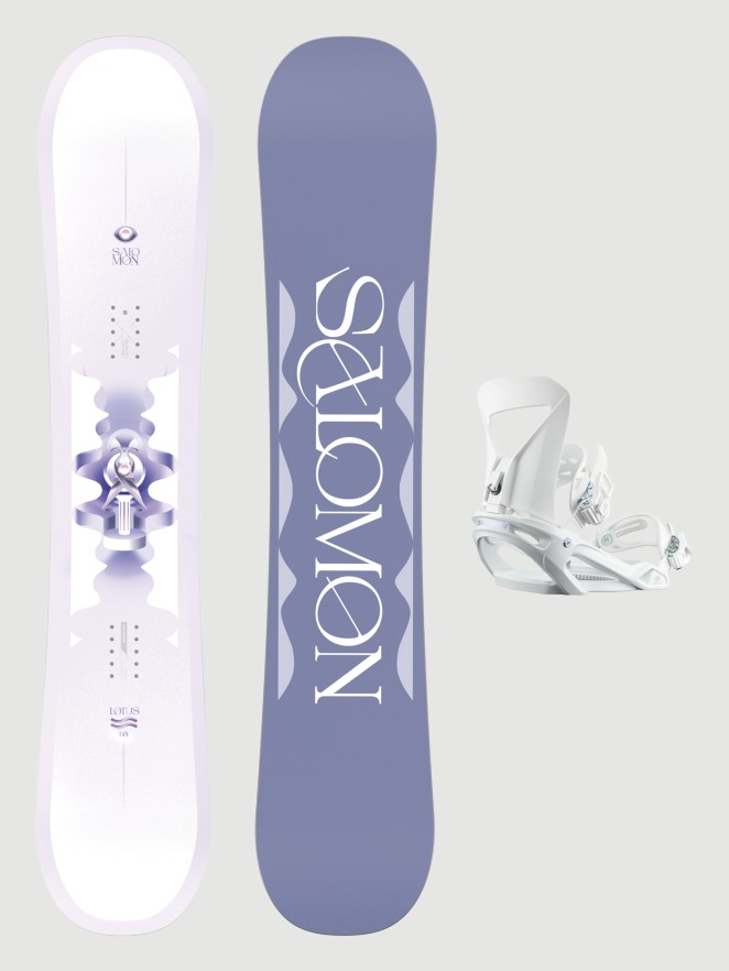 Salomon Lotus+Spell White 2026 Conjunto Snowboard