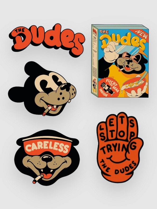 The Dudes Stickerset 4 Sticker Set Sticker