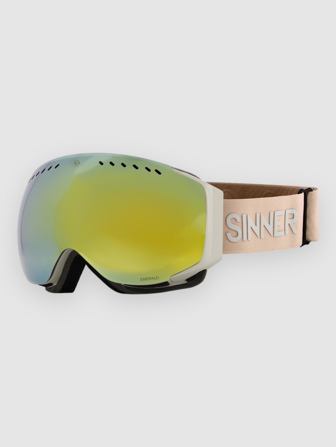 Sinner Emerald Matte Light Grey Goggle