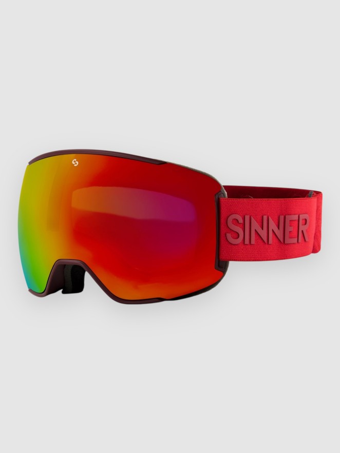Sinner Snowflake Matte Burgundy (+ Bonus Lens) Laskettelulasit