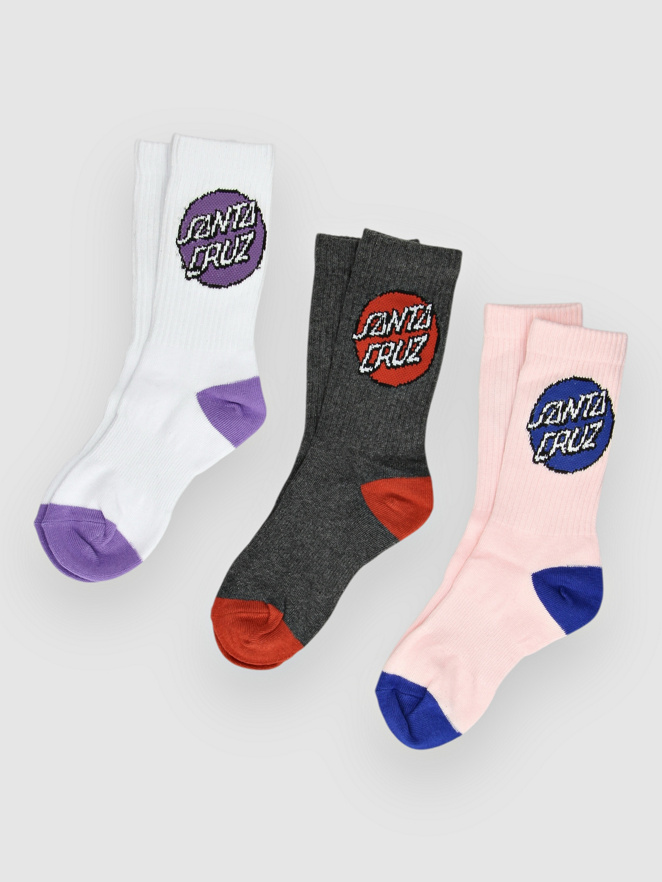 Santa Cruz Pop Dot Chaussettes 3 Pk Chaussettes