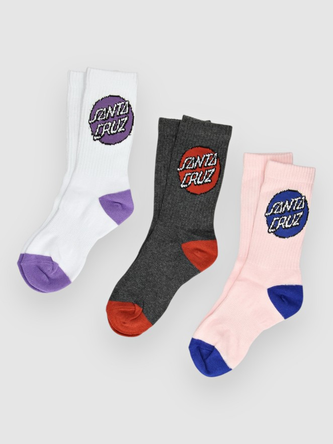 Santa Cruz Pop Dot Chaussettes 3 Pk Chaussettes
