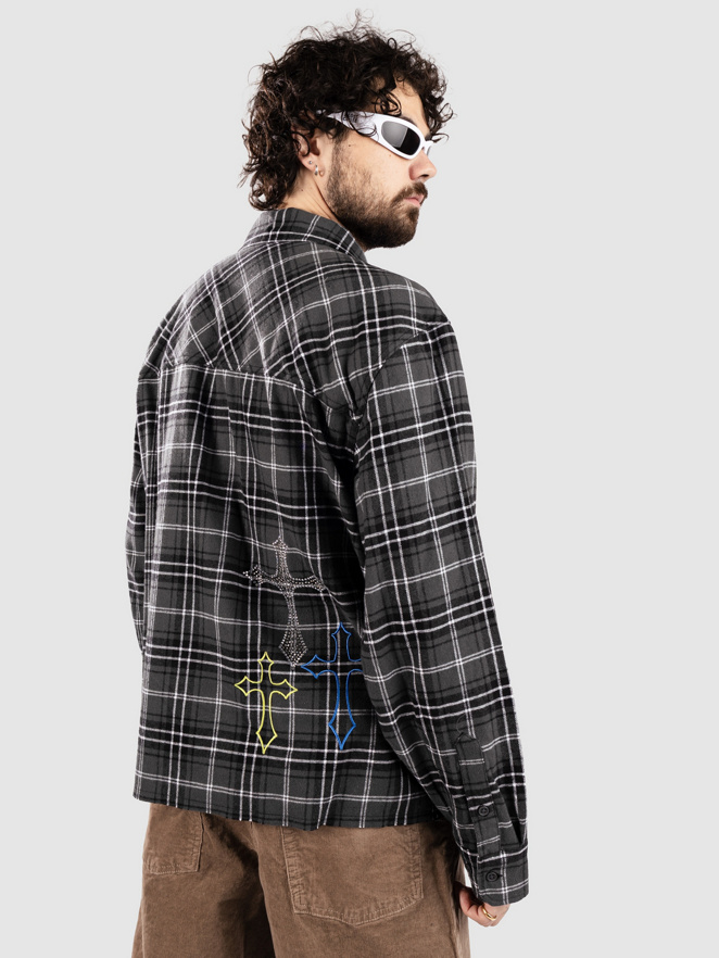 Ninth Hall Boxy Crosses And Rhinestones Shirt