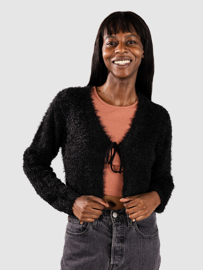 Urban Classics Tied Cropped Feather Strickjacke