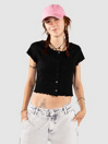 Urban Classics Cropped Button Up Rib T-Shirt