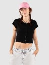 Urban Classics Cropped Button Up Rib T-Shirt