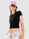 Urban Classics Cropped Button Up Rib T-Shirt