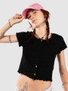 Urban Classics Cropped Button Up Rib T-Shirt