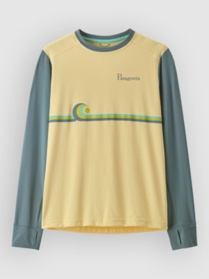 Patagonia Cap Sw Kids Longsleeve T-Shirt patroon Swelldriftr Strp/bttcp Yl