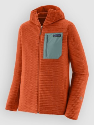 Patagonia R1 Air Full-Zip Hoody Fleecejacke coal orange kaufen