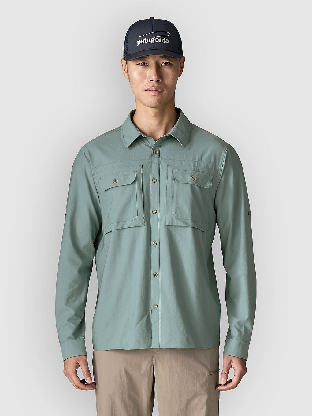 Patagonia Self Guided Sun Shirt Blauw