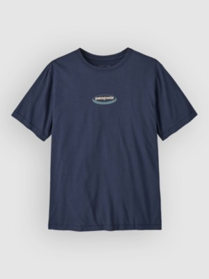 Patagonia 95 Oval Logo T-Shirt Marineblauw