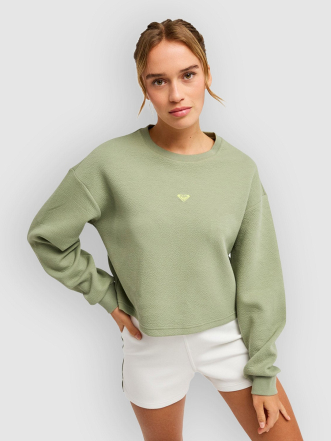 Roxy Rise & Vibe Textured Crew Neck Sweater