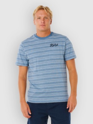Rip Curl Pacific Rinse Stripe T-Shirt faded denim kaufen